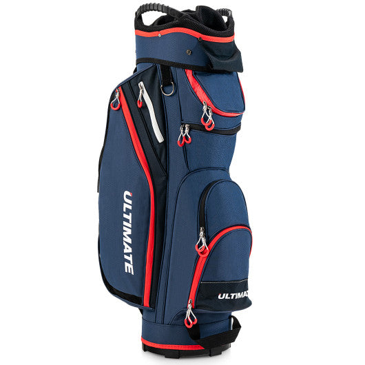9.5" Nylon Golf Cart Bag with 14-Way Dividers, Navy