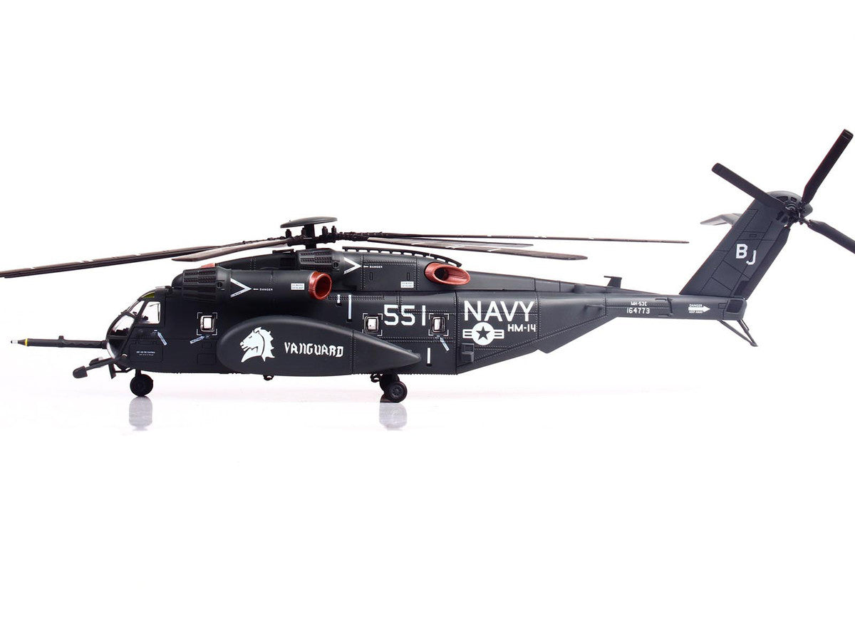 Sikorsky MH-53E Sea Dragon Helicopter "United States Navy Vanguard Tail Number 551" Dark Gray 1/72 Diecast Model by Panzerkampf