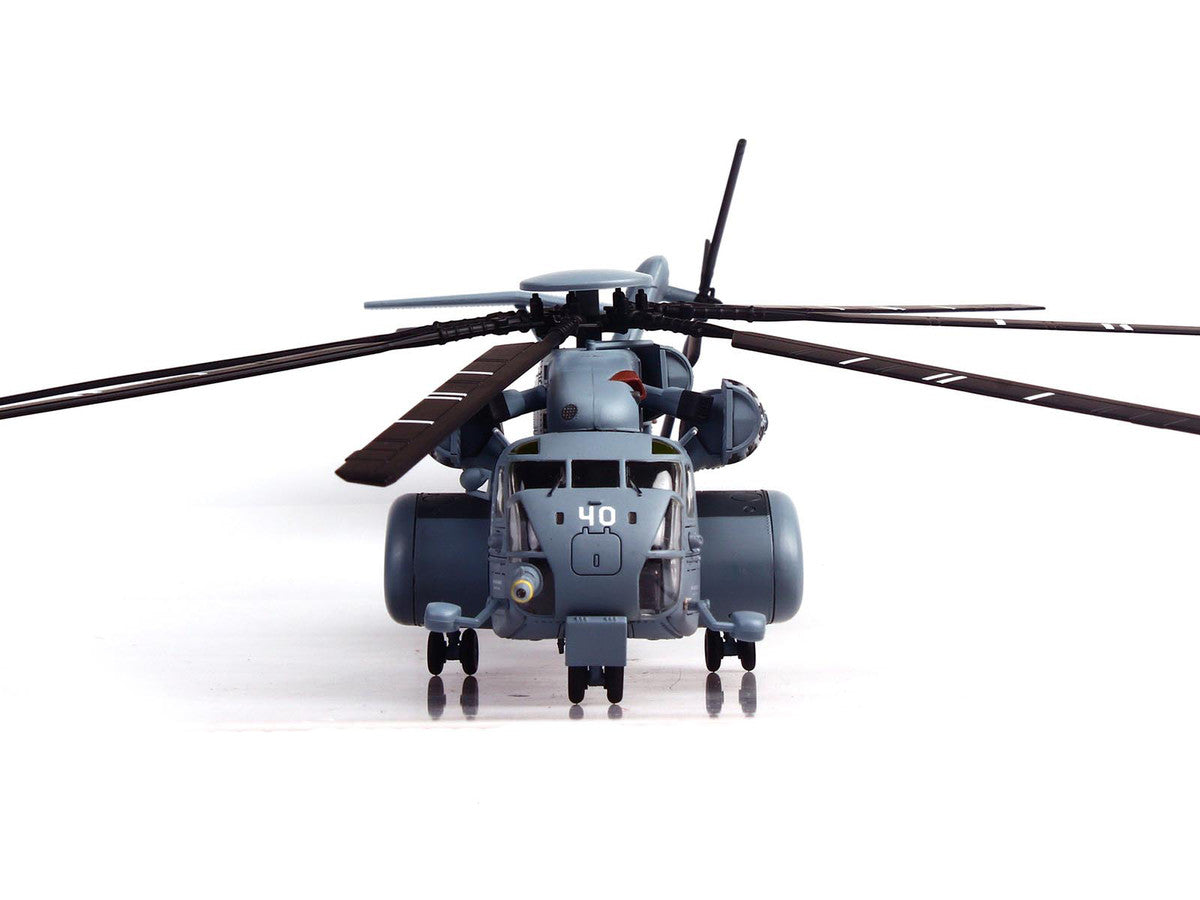 Sikorsky MH-53E Sea Dragon Helicopter "United States Navy Black Stallions Tail Number 40" Light Gray 1/72 Diecast Model by Panzerkampf