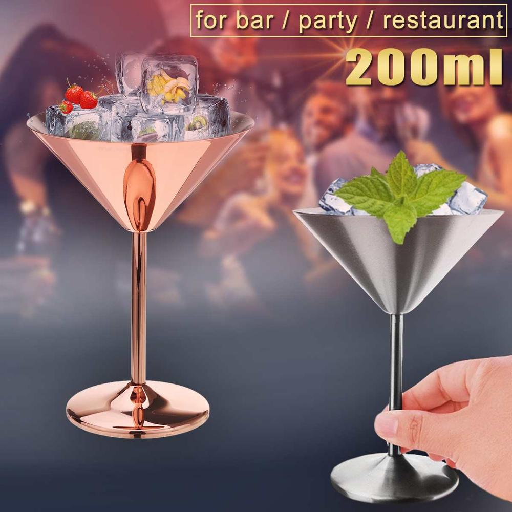 304 Stainless Steel Cocktail Glasses - Margarita & Champagne