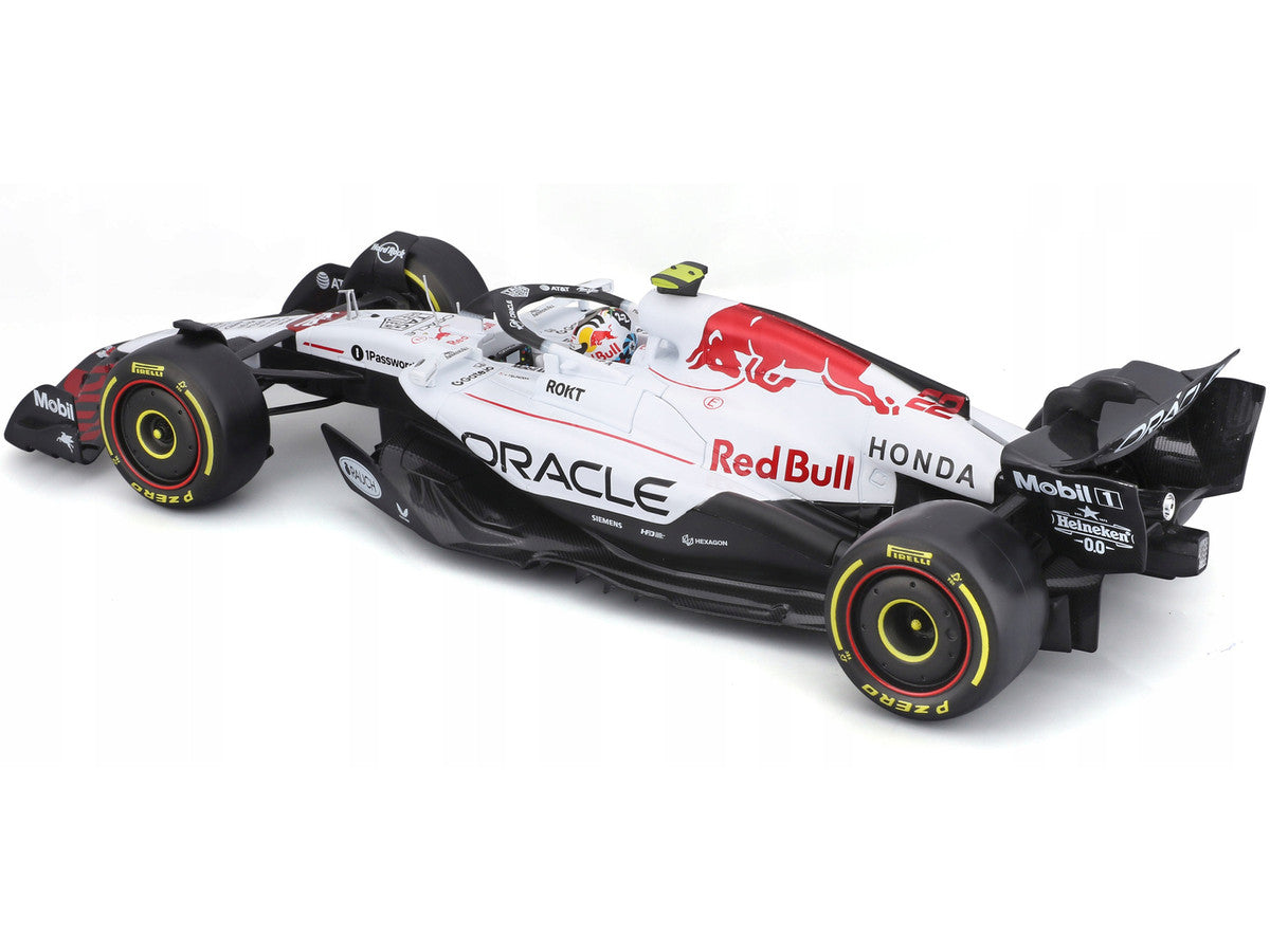 Red Bull Racing RB21 #22 Yuki Tsunoda "Oracle" Formula One F1 "Japanese GP" (2025) "Race" Series 1/18 Diecast Model Car by Bburago