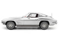 1963 Chevrolet Corvette Sting Ray Sebring Silver Metallic with Red Interior 1/18 Diecast Model Car by Norev
