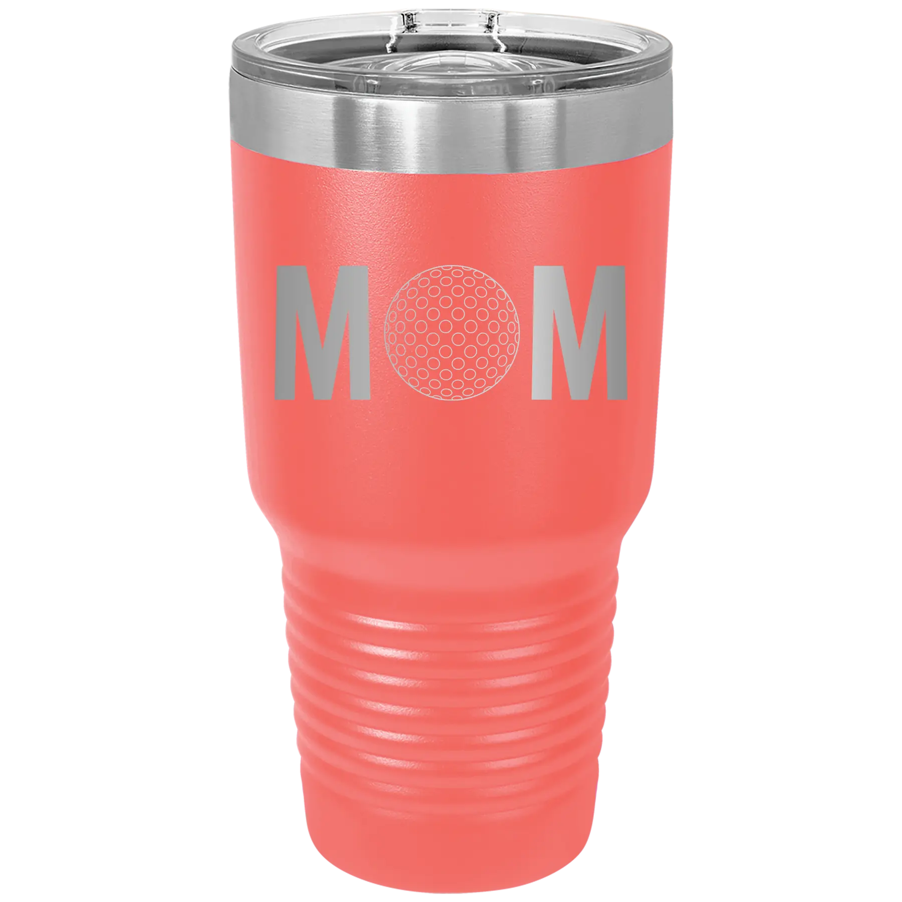 Mom Golf 30 oz Tumbler | Coral