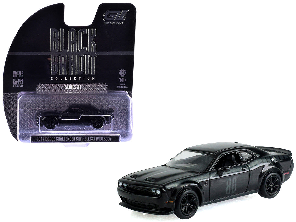 2017 Dodge Challenger SRT Hellcat Widebody Black "Black Bandit" Series 31 1/64 Diecast Model Car by Greenlight