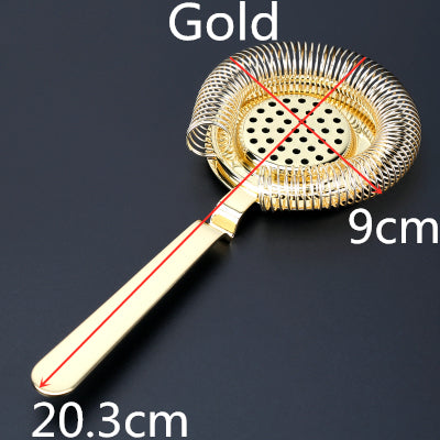 Luxury Stainless Steel Cocktail Strainer with Spring