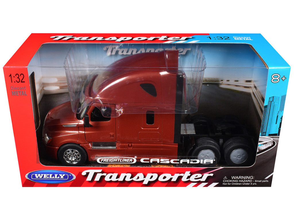 Freightliner Cascadia Truck Copper Metallic "Transporter" Series 1/32 Diecast Model by Welly