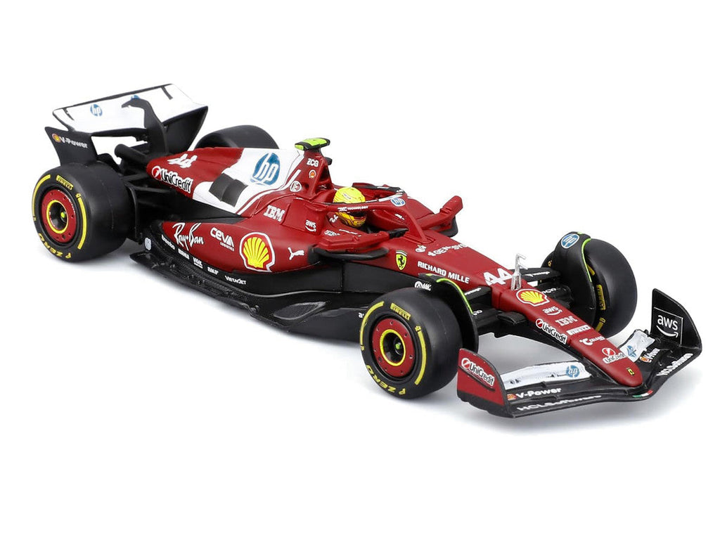 Ferrari SF-25 #44 Lewis Hamilton Formula One F1 "World Championship" (2025) with Display Case 1/43 Diecast Model Car by Bburago
