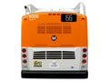 New Flyer Xcelsior Transit Bus Bank "Los Angeles Metro" Orange and Silver "The Bus & Motorcoach Collection" Limited Edition to 504 Pieces Worldwide 1/43 Model by Iconic Replicas