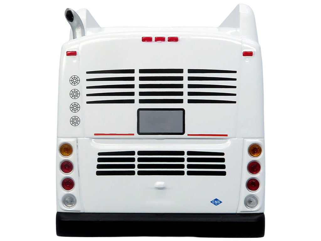 New Flyer Xcelsior Transit Bus Bank White "The Bus & Motorcoach Collection" Limited Edition to 504 Pieces Worldwide 1/43 Model by Iconic Replicas