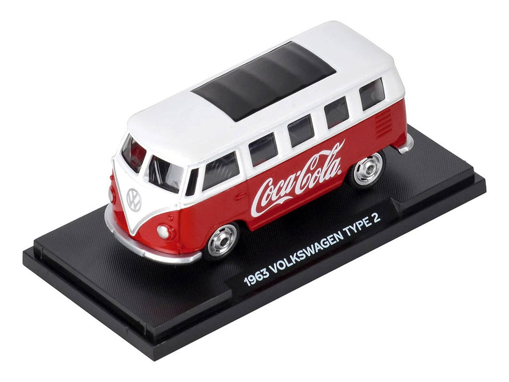 1963 Volkswagen Type 2 Van "Coca-Cola" Red and White 1/50 Diecast Model by Motorcity Classics