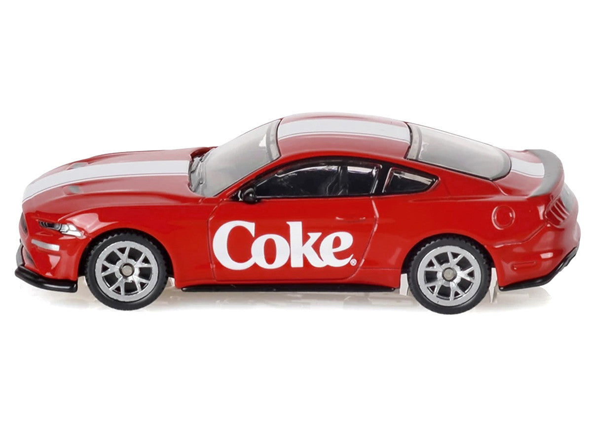 2018 Ford Mustang GT "Coca-Cola" Red with White Stripes 1/64 Diecast Model by Motorcity Classics