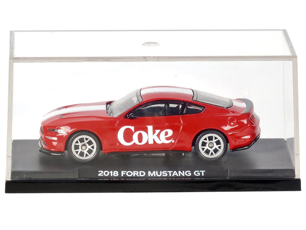 2018 Ford Mustang GT "Coca-Cola" Red with White Stripes 1/64 Diecast Model by Motorcity Classics