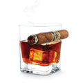 Corkcicle Premium Cigar Glass 9 oz – Glassware to Hold Your Drink and Cigar in One Hand with the Cigar Holder Glass – Double Old Fashioned Glass with Built-In Cigar Notch for Effortless Enjoyment