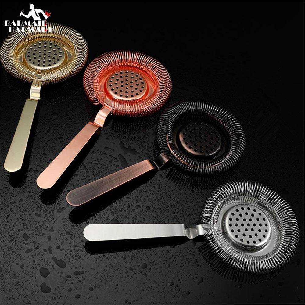 Luxury Stainless Steel Cocktail Strainer with Spring