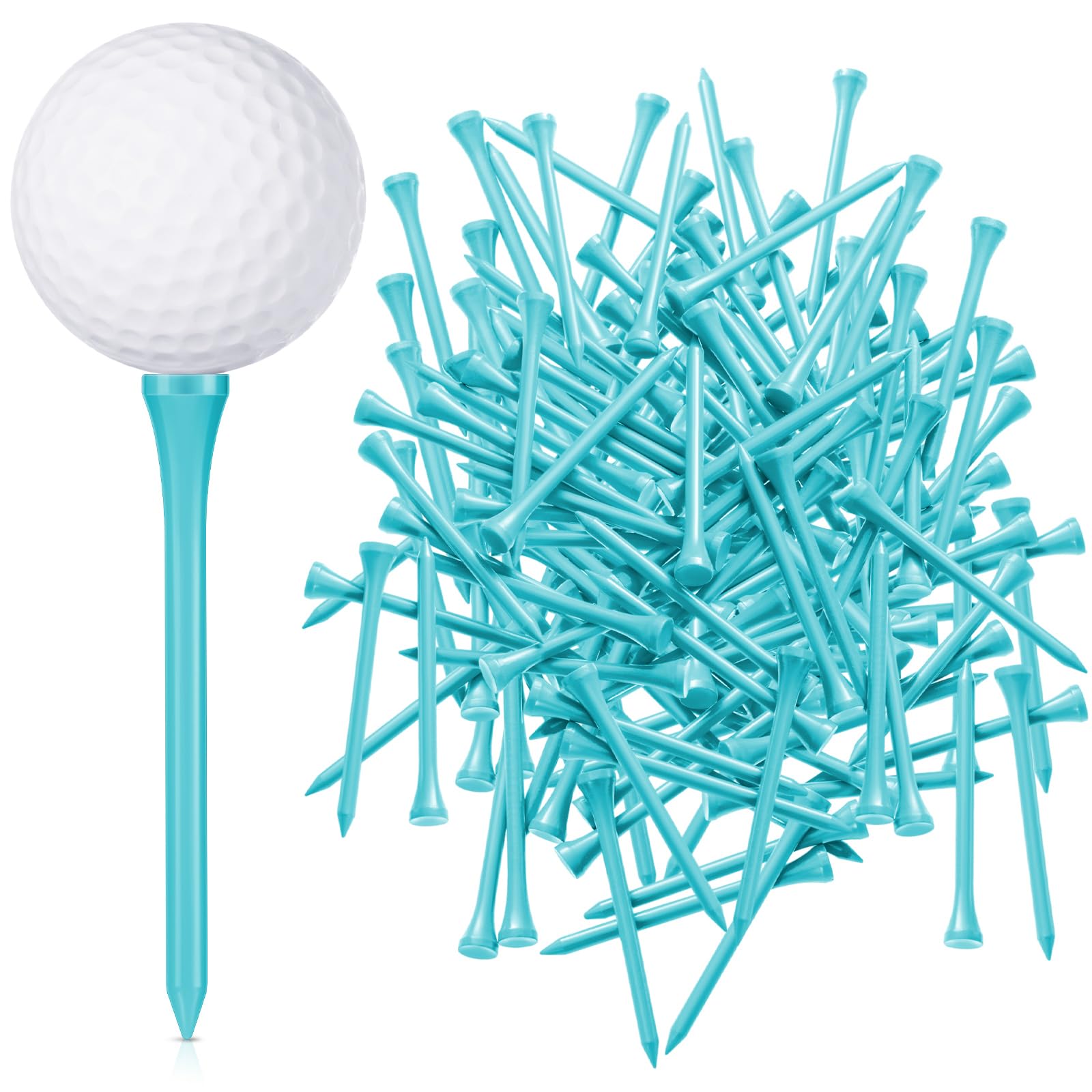 Jenaai 200 Pcs Golf Tees Bamboo Golf Tees Professional Golf Tees Bulk for Women Golf Club Accessories(3-1/4 InchGreen)