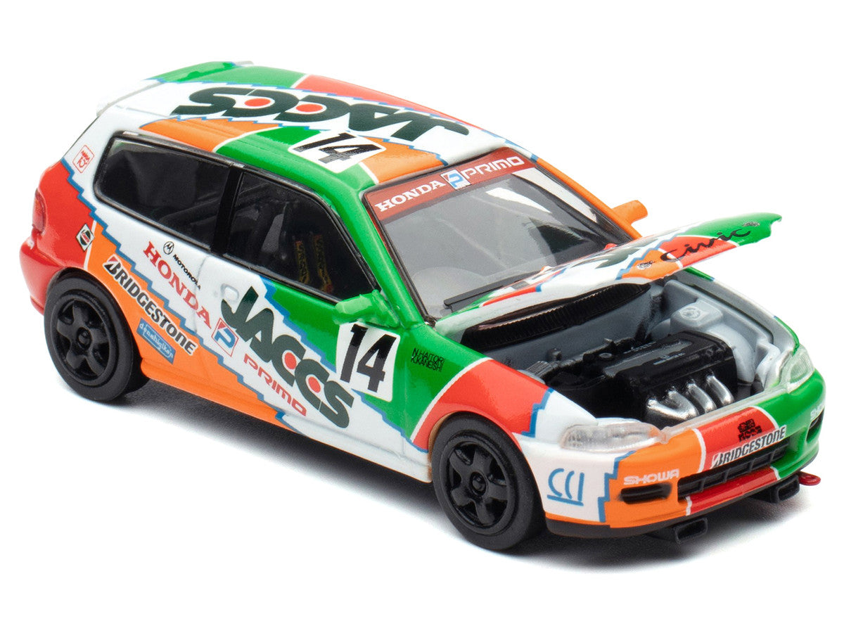 Honda Civic EG6 RHD (Right Hand Drive) #14 JACCS "Japanese Touring Car Championship" (1993) 1/64 Diecast Model Car by BM Creations