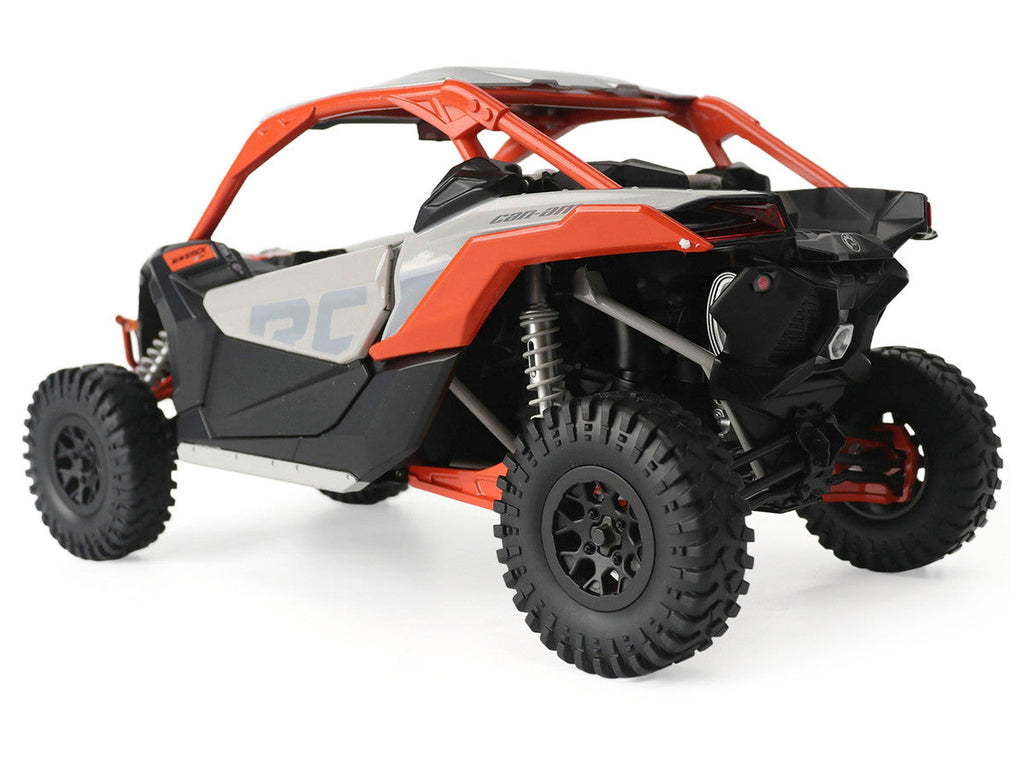 Can-Am Maverick X3 X RC Turbo RR Chalk Gray and Orange 1/12 Diecast Model by BRP Models