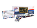 Peterbilt 379 with 70" Mid-Roof Sleeper and Wilson Silverstar Livestock Trailer "National Carriers" White "Legacy Series #5" 1/64 Diecast Model by DCP/First Gear