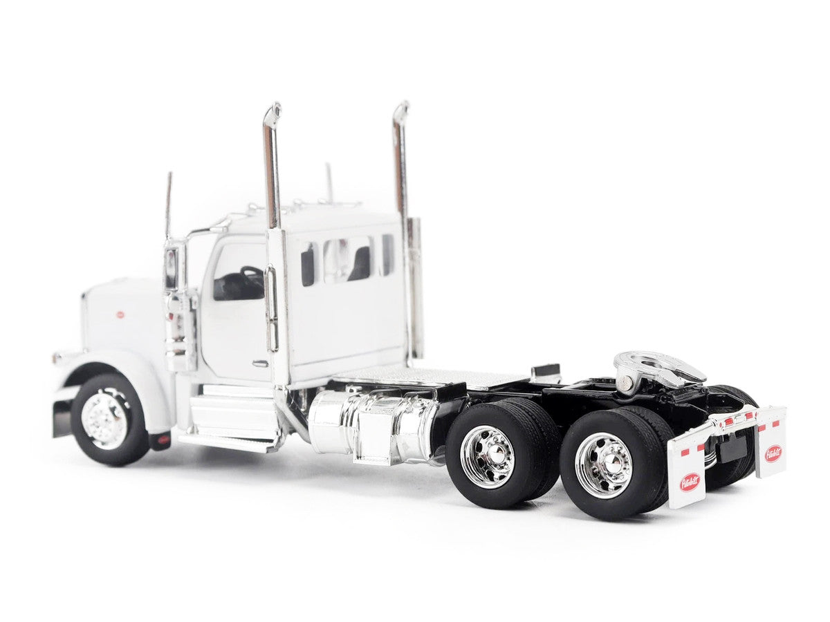 Peterbilt 589 Tandem-Axle Legendary Package Truck Tractor with 58" Sleeper White "Transport Series" 1/64 Diecast Model by Diecast Masters