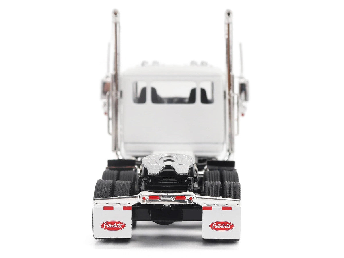 Peterbilt 589 Tandem-Axle Legendary Package Truck Tractor with 58" Sleeper White "Transport Series" 1/64 Diecast Model by Diecast Masters