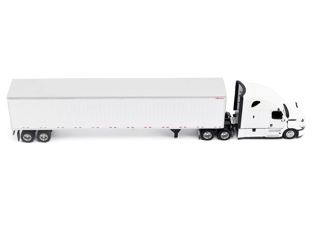 2025 Freightliner Cascadia Gen-5 Truck Tractor with Sleeper and Great Dane Champion 53ft Dry Cargo Trailer Winter White "Transport Series" 1/64 Diecast Model by Diecast Masters