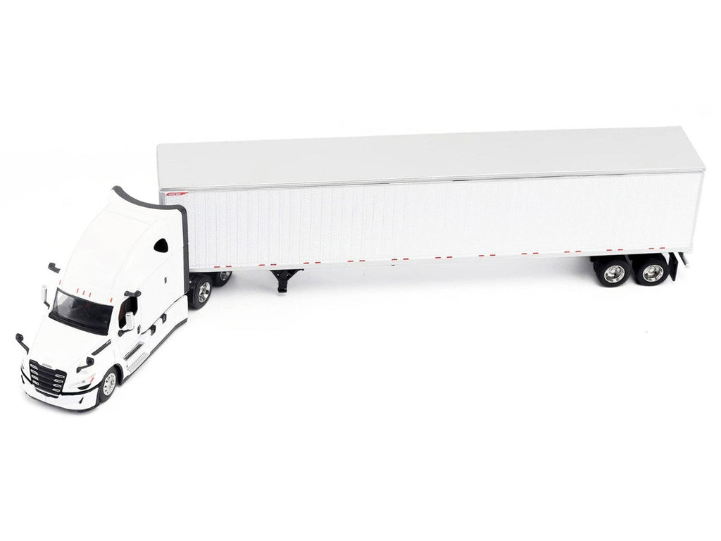 2025 Freightliner Cascadia Gen-5 Truck Tractor with Sleeper and Great Dane Champion 53ft Dry Cargo Trailer Winter White "Transport Series" 1/64 Diecast Model by Diecast Masters