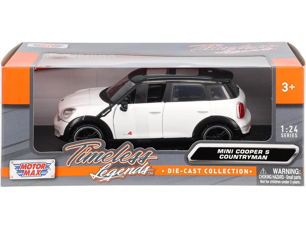 Mini Cooper S Countryman White 1/24 Diecast Car Model by Motormax