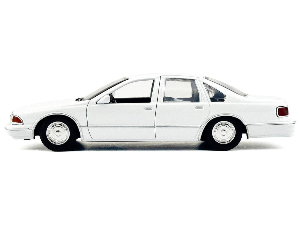 1993 Chevrolet Caprice Police Car Unmarked White "Custom Builder's Kit" Series 1/24 Diecast Model Car by Motormax