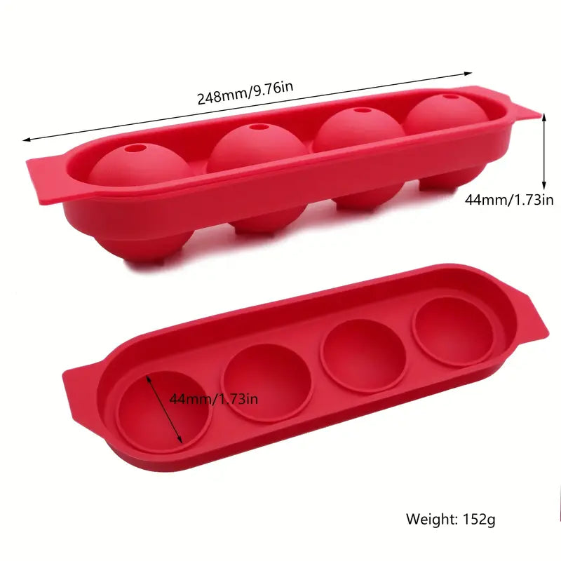 Ice Ball Maker - Reusable 2.5 Inch Silicone Tray