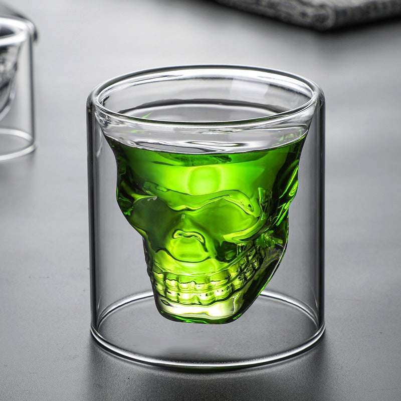 Double Bottom Crystal Cocktail Glass Set