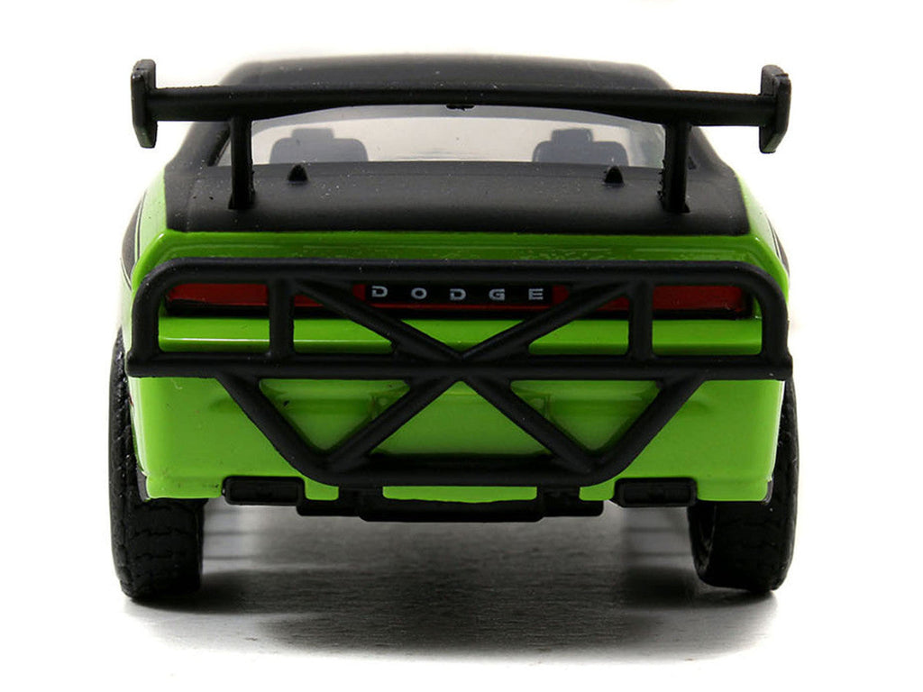 Letty's Dodge Challenger SRT8 Green with Matt Black Top and Hood and Black Stripes "Furious 7" (2015) Movie "Fast & Furious 25th Anniversary" Series 1/32 Diecast Car Model by Jada