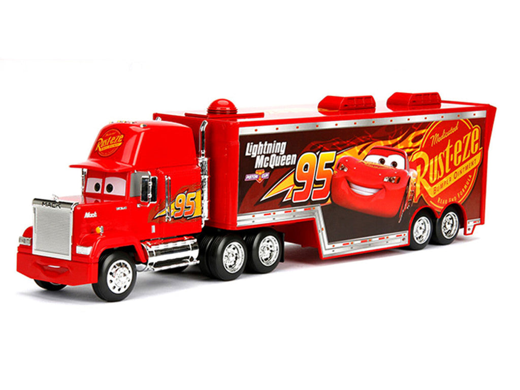 Mack Tractor Truck with Hauler Red "Disney & Pixar Cars" Movie "Hollywood Rides" Series Diecast Model Car by Jada