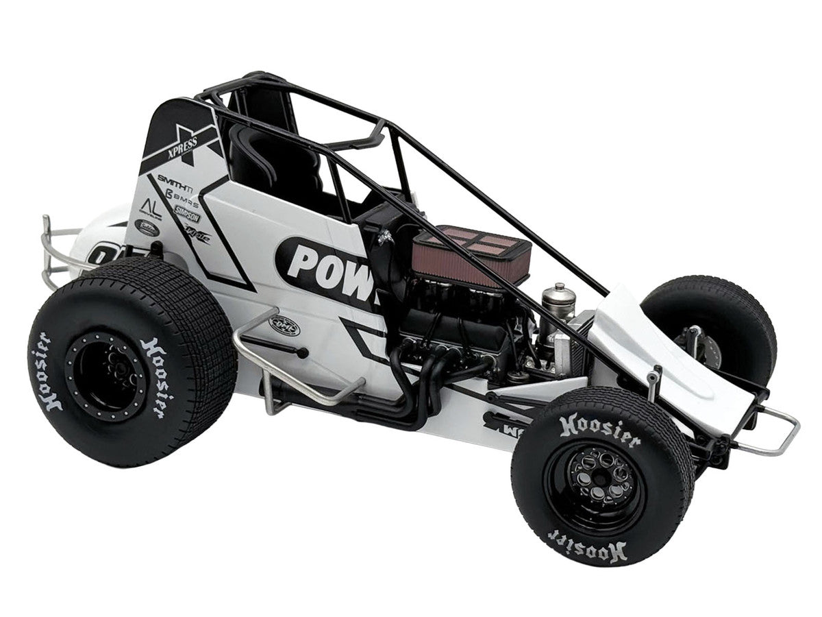 Winged Sprint Car #87 Aaron Reutzel "Power Plus" White (2026) 1/18 Diecast Model Car by ACME