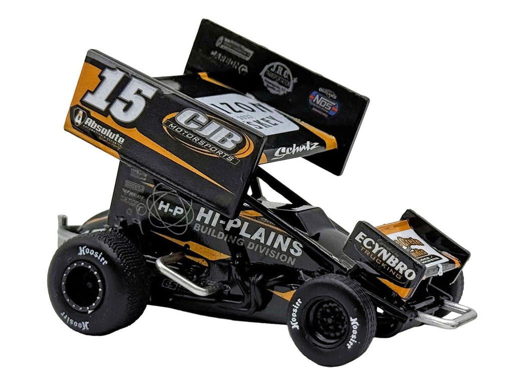Winged Sprint Car #15 Donny Schatz "CJB Motorsports - Hi-Plains Building Division" Black (2026) 1/50 Diecast Model Car by ACME