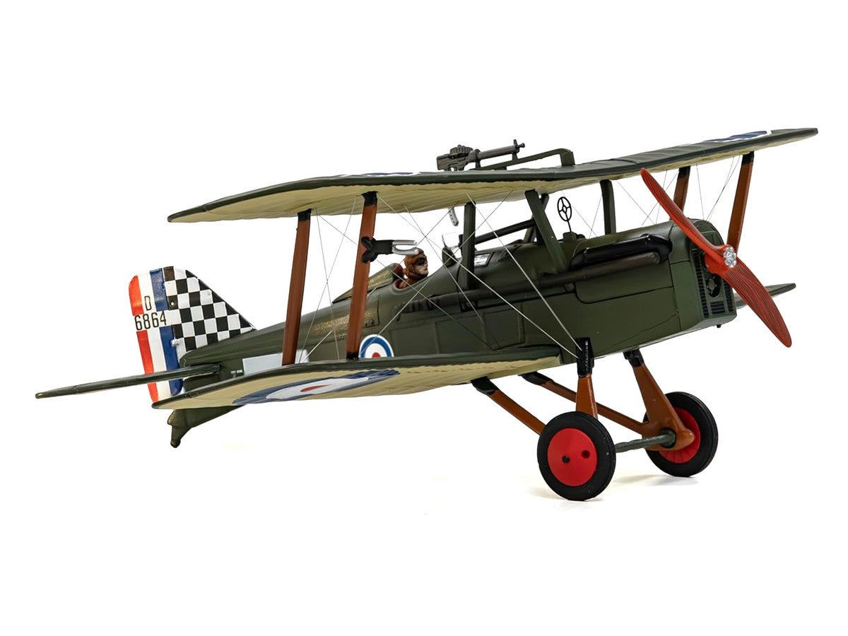 Royal Aircraft Factory SE5a Biplane Aircraft "D6864 Major Keith Logan Caldwell No. 74 Squadron Clairmarais South Aerodrome" (1918) Royal Air Force "The Aviation Archive" Series 1/48 Diecast Model by Corgi
