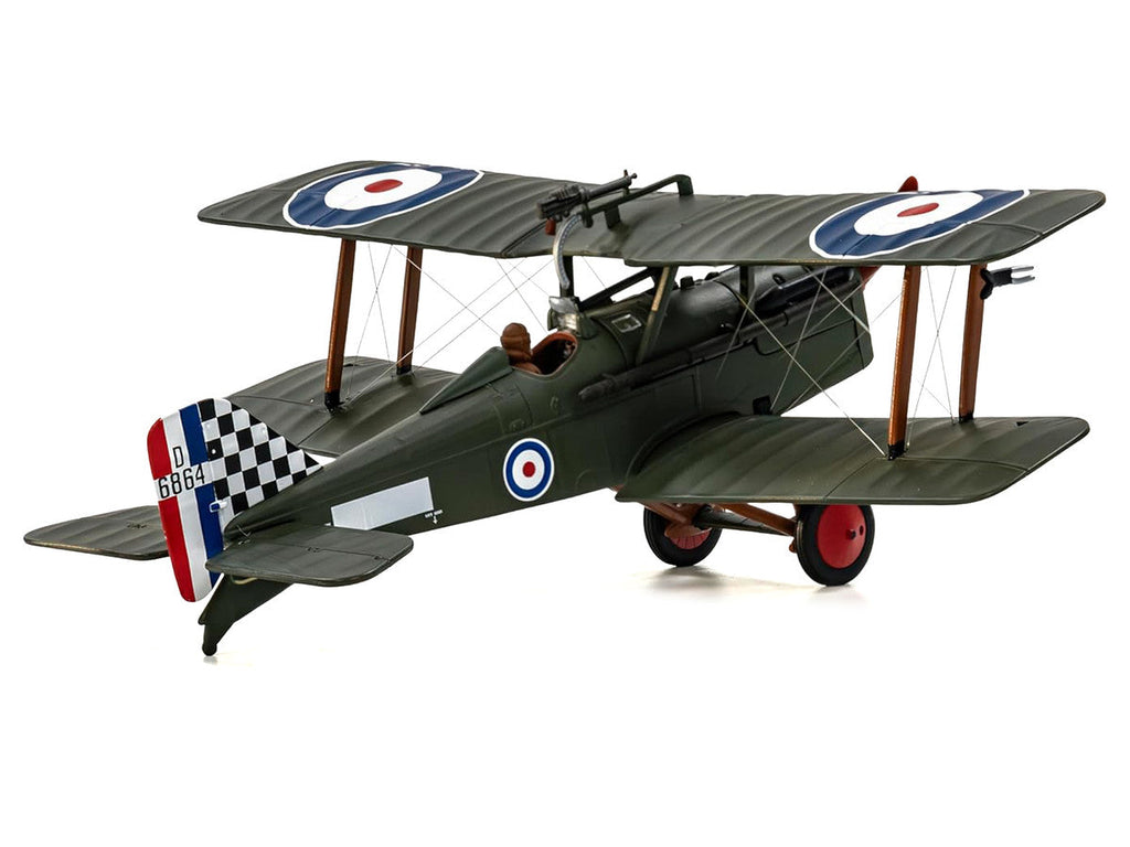 Royal Aircraft Factory SE5a Biplane Aircraft "D6864 Major Keith Logan Caldwell No. 74 Squadron Clairmarais South Aerodrome" (1918) Royal Air Force "The Aviation Archive" Series 1/48 Diecast Model by Corgi