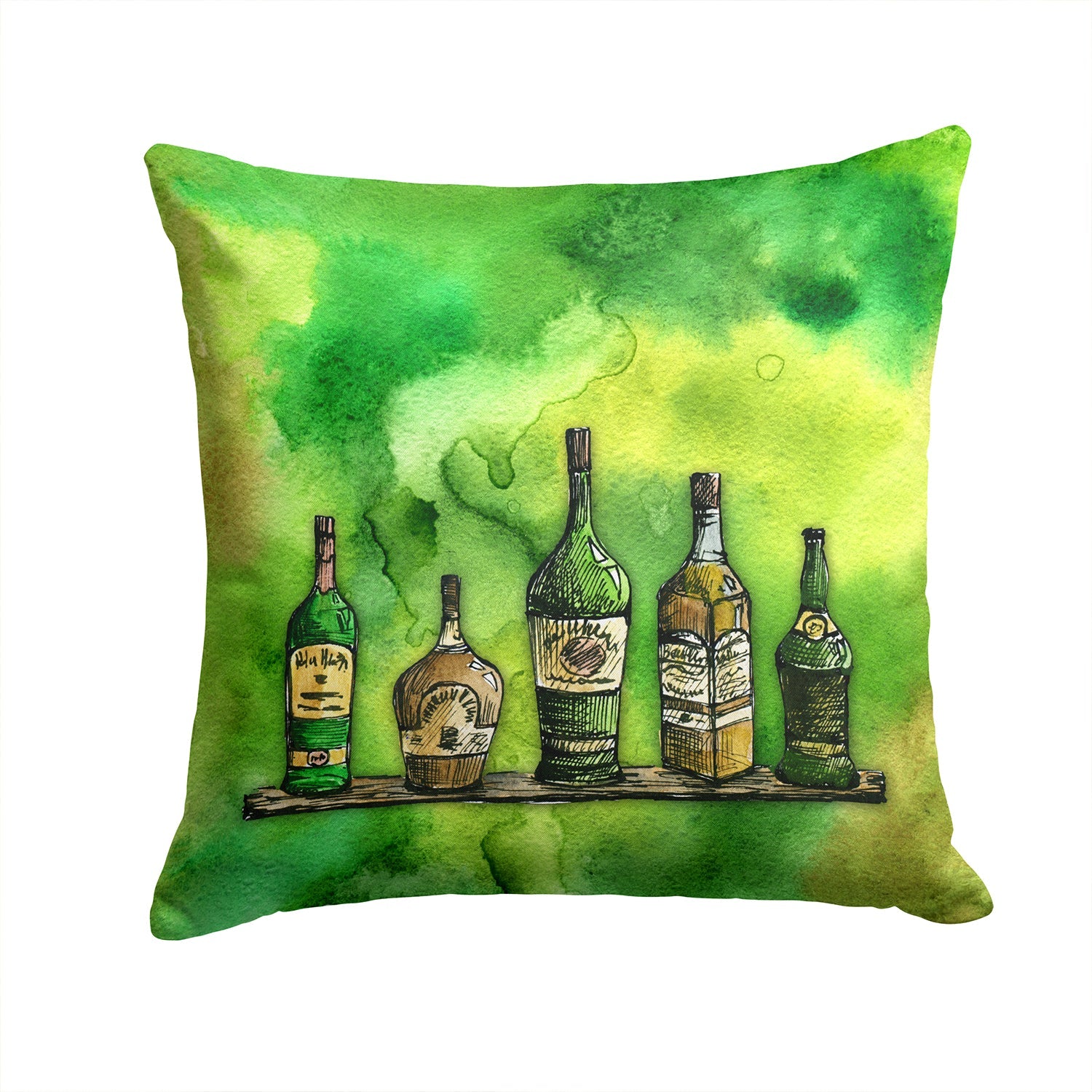 Irish Whiskey Bottle Throw Pillow - 14x14 Decorative Pillow – Art for Your Home & Patio BB5765PW1414
