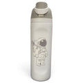 Astronaut Walker (White Out) Hydration Bottle | 24oz Insulated Stainless Steel | Flip Straw Lid w/ Handle