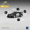 Ford Mustang GTD "Police" Black and White 1/64 Diecast Model Car by CM Models