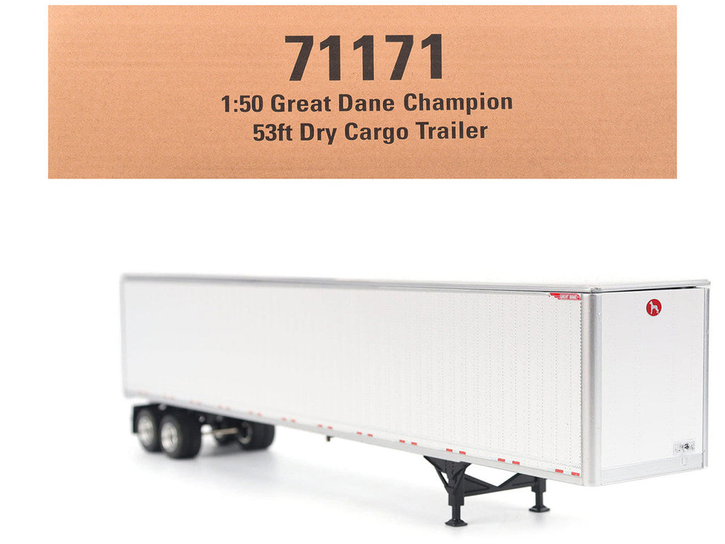 Great Dane Champion 53ft Dry Cargo Trailer White "Transport Series" 1/50 Diecast Model by Diecast Masters