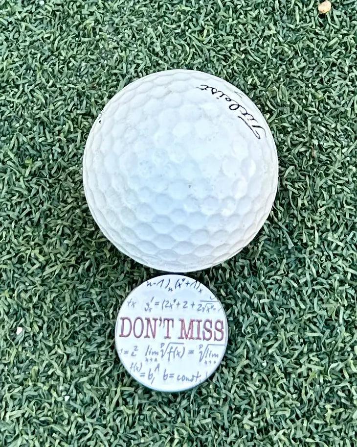 Don't Miss Magnetic Golf Ball Marker