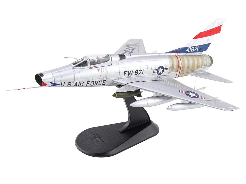 North American F-100 Super Sabre Fighter Aircraft "FW-871 National Military Museum Soesterberg Netherlands" United States Air Force "Air Power Series" 1/72 Diecast Model by Hobby Master
