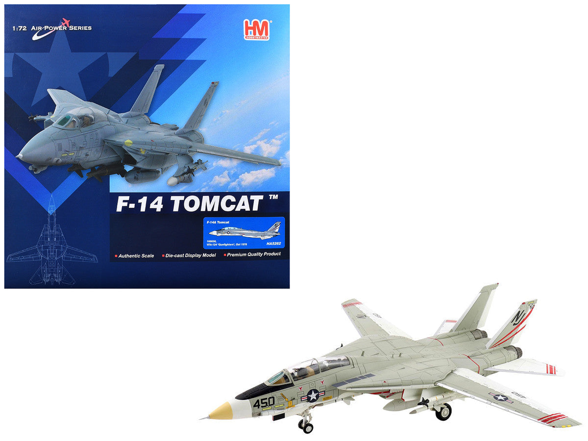 Grumman F-14A Tomcat Fighter Aircraft "VFA-124 Gunfighters" (1978) United States Navy "Air Power Series" 1/72 Diecast Model by Hobby Master