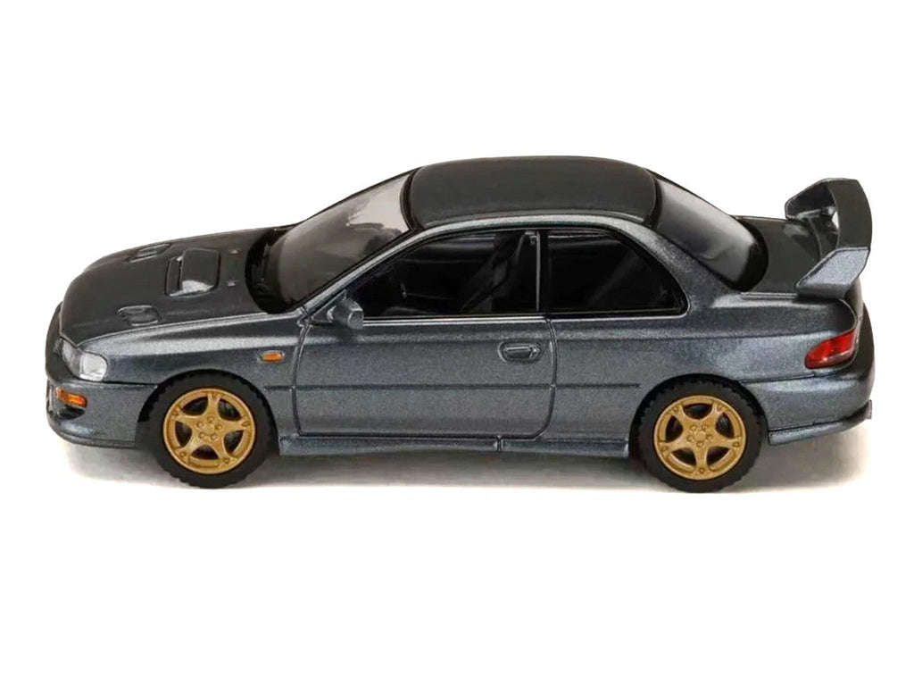 Subaru Impreza WRX Type R Sti Version V RHD (Right Hand Drive) Cool Gray Metallic "JDM64" Series 1/64 Diecast Model Car by Hobby Japan