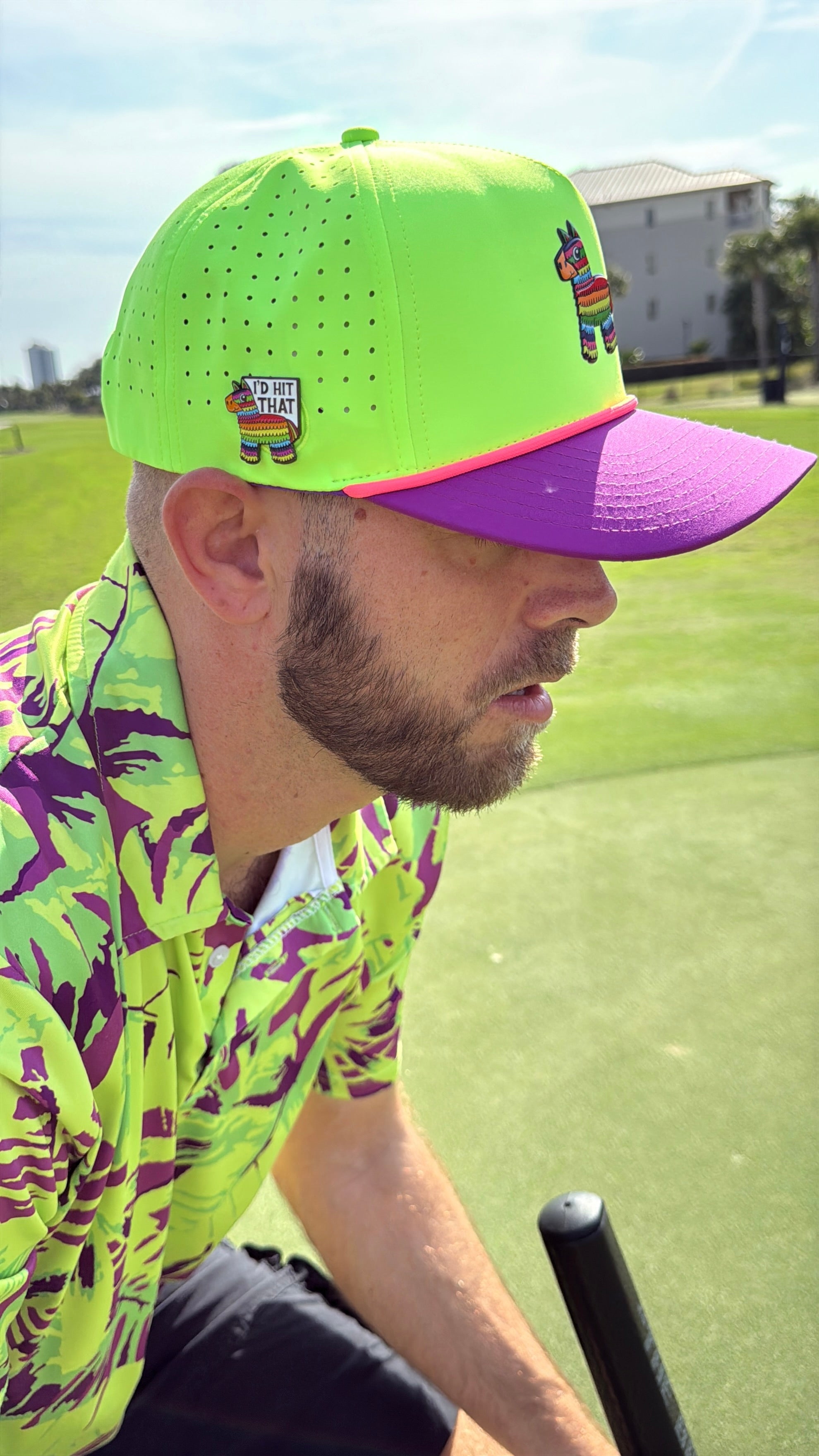 I'd Hit That Piñata Golf Snapback Hat with Magnetic Marker