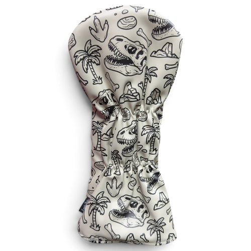 "Fossil Fairways" Driver Headcover – Premium Faux Leather Driver Cover – Elastic Fit – Embroidered Letters