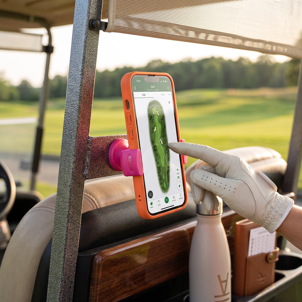 Logie Joe’s Golf Magnetic Golf Cart Phone Holder | Adjustable Smartphone Mount