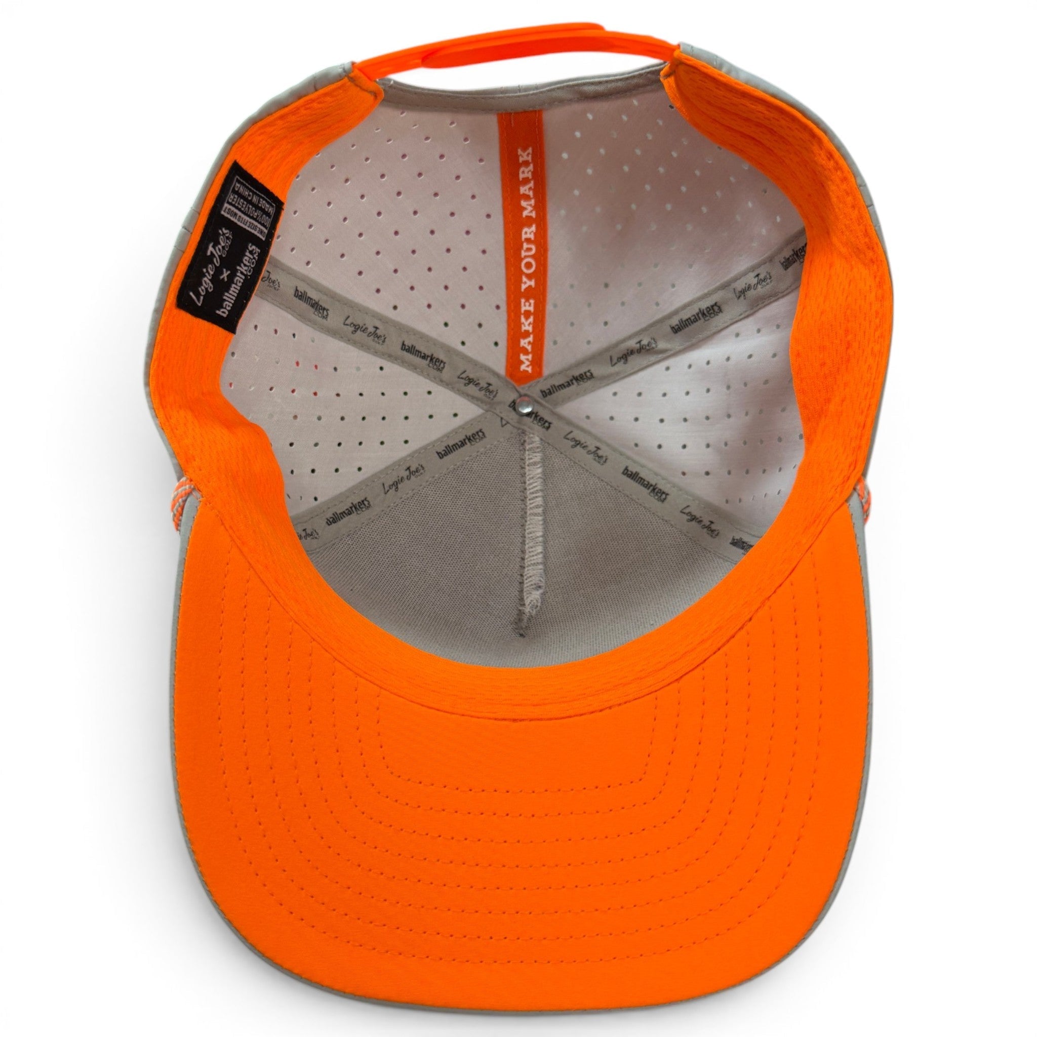 Fossil Fairway Golf Hat | Snapback Cap | Built-in Magnetic Ball Marker Holder + Marker Included | Adjustable