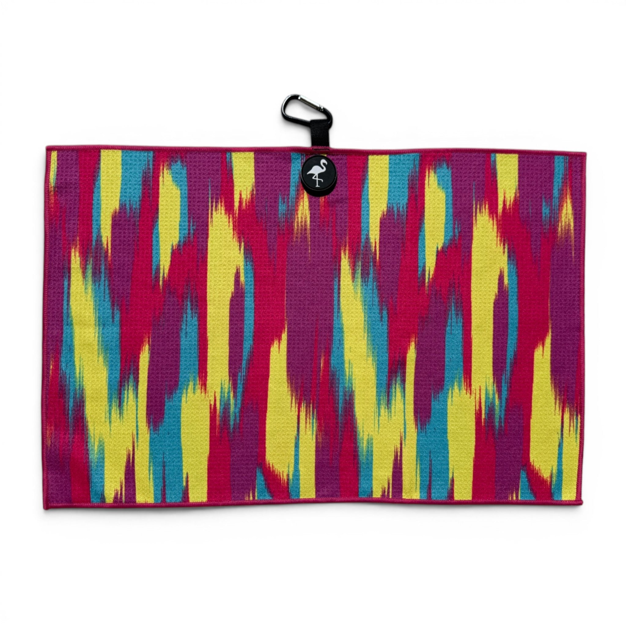 Electric Mirage Golf Towel | 24” x 16” Microfiber Towel | Magnetic Clip & Carabiner | Premium Golf Accessory