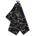 Lightning Strike Golf Towel | 24” x 16” Microfiber Towel | Magnetic Clip & Carabiner | Premium Golf Accessory